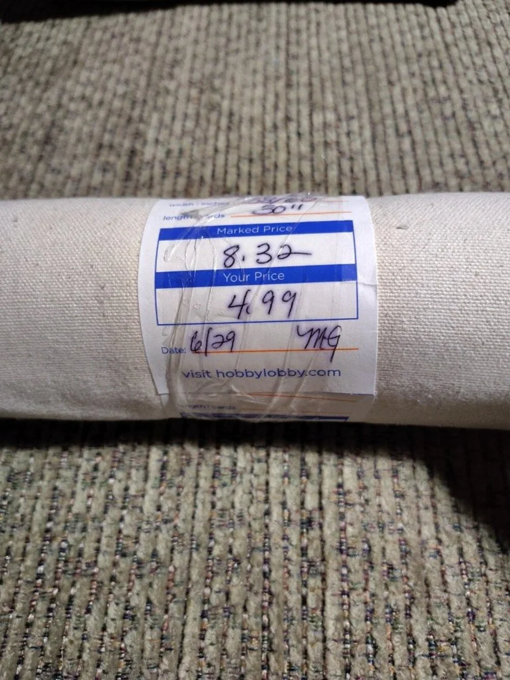 Fabric Remnant Type, Size, Color, Material And Manufacturer Varies See Pictures